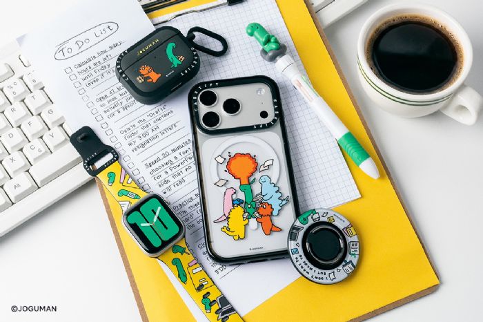 CASETiFY 全新 JOGUMAN「職場日誌」系列印花，趣味呈現社畜生態，跟著綠色恐龍加入厭世行列，挖掘辦公室日常中的那些小確幸！